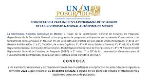Beca para Estudios de Posgrado de la UNAM