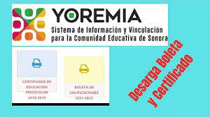 Yoremia calificaciones: boletas y certificados en el estado de Sonora